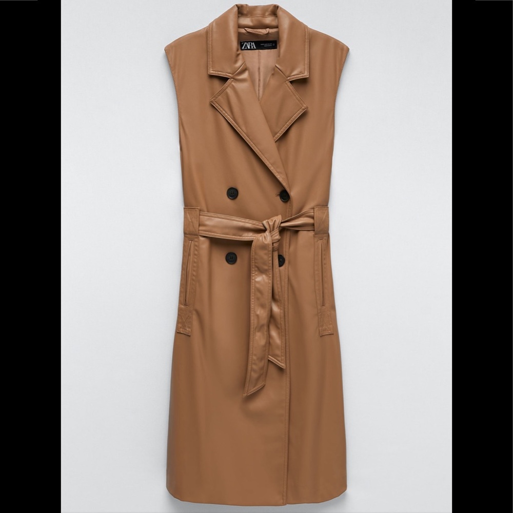 ZARA NWT FAUX LEATHER VEST